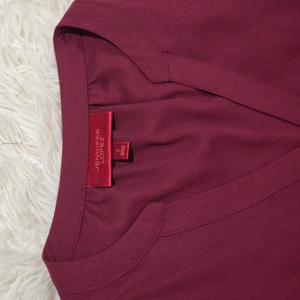 Jennifer Lopez Burgundy Top